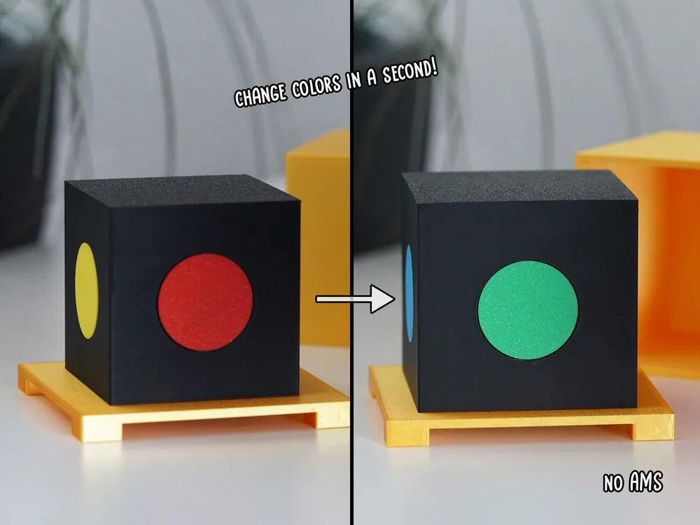 Cube Illusion Changeant de Couleur (Tour de Magie) - Cadeau Print