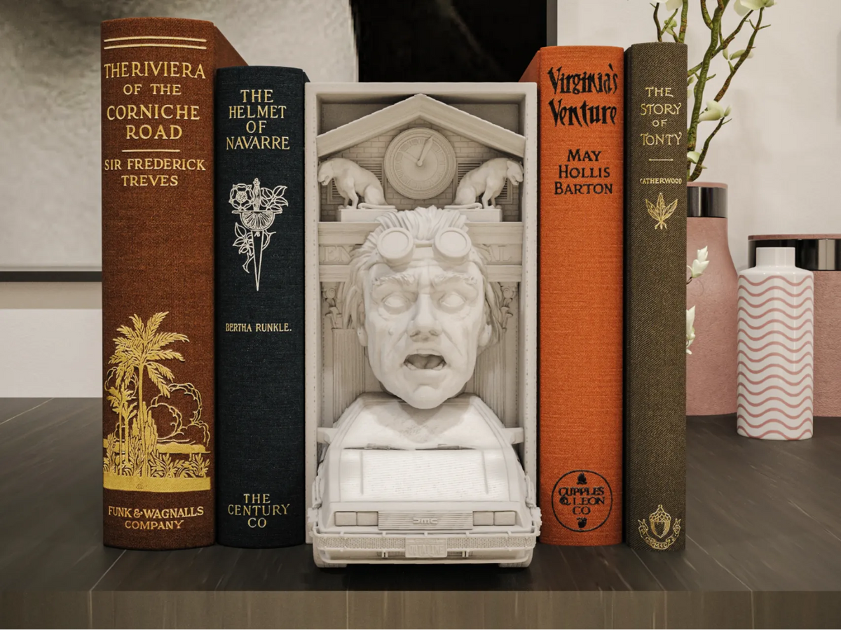 Retour vers le futur Bibliothèque et support mural - Geek Print