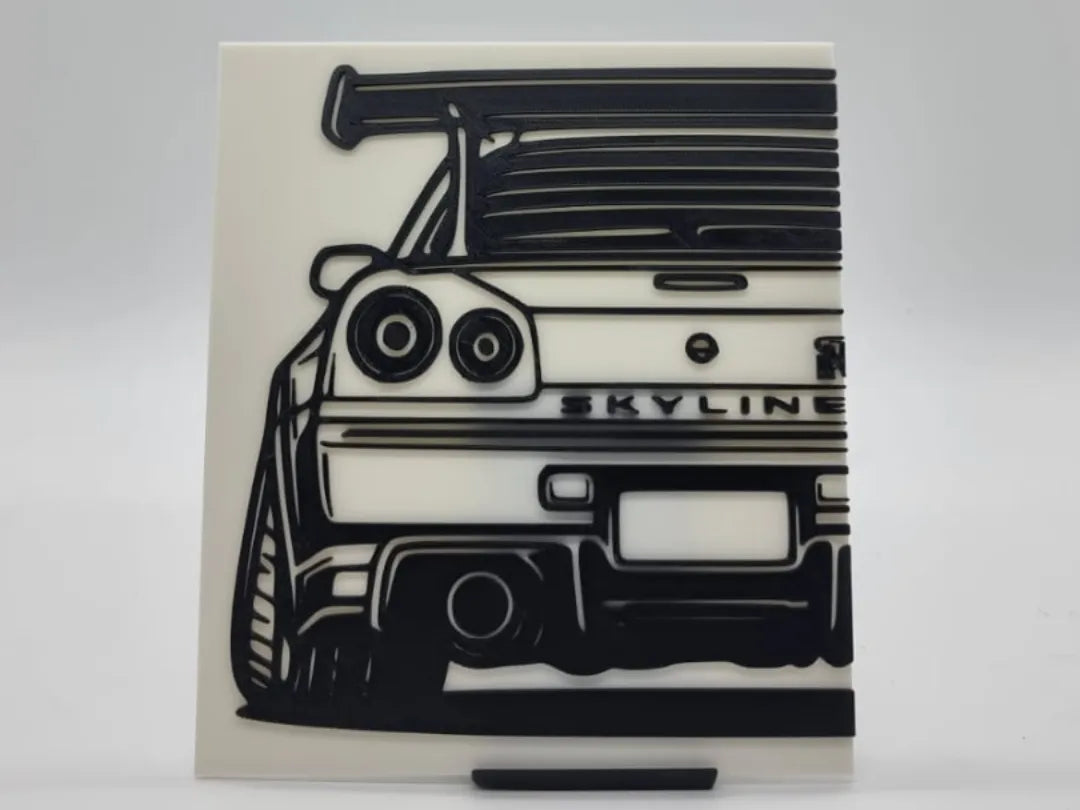 Art mural 2D Nissan Skyline GTR R34 - Auto Print