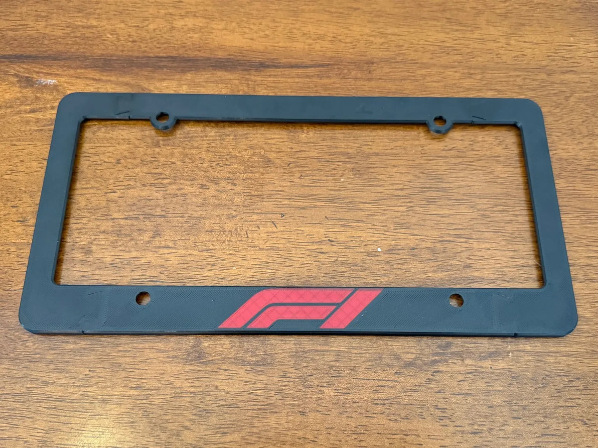 Cadre de plaque d'immatriculation F1 2 couleurs - Auto Print
