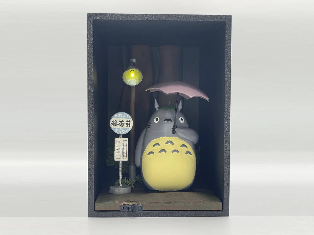 Totoro Arrêt de bus Coin de livre - Maquette Print