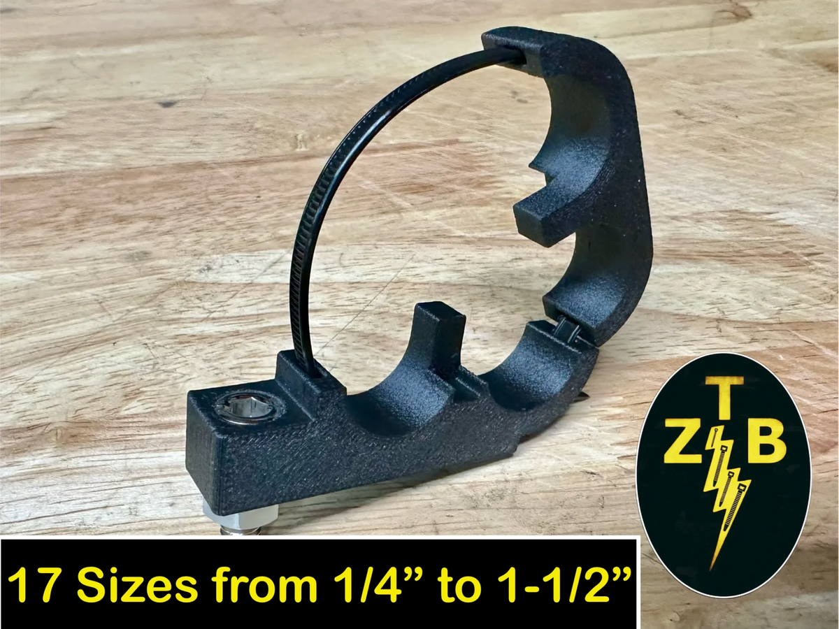 «Zip Tie Buddy» : pince à 2 pièces avec patte de fixation pour câbles et tuyaux - Geek Print