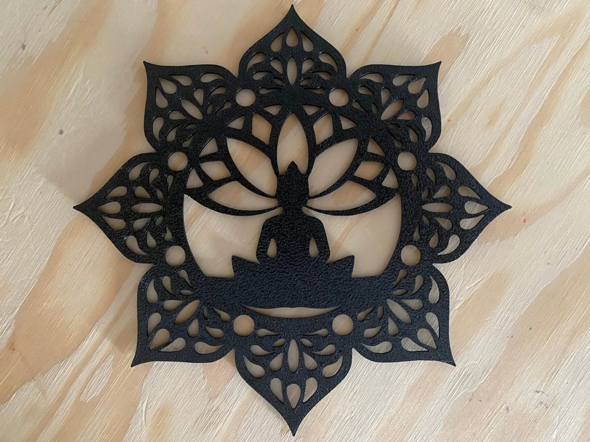Mandala Bouddha dans une fleur de lotus - Art Print