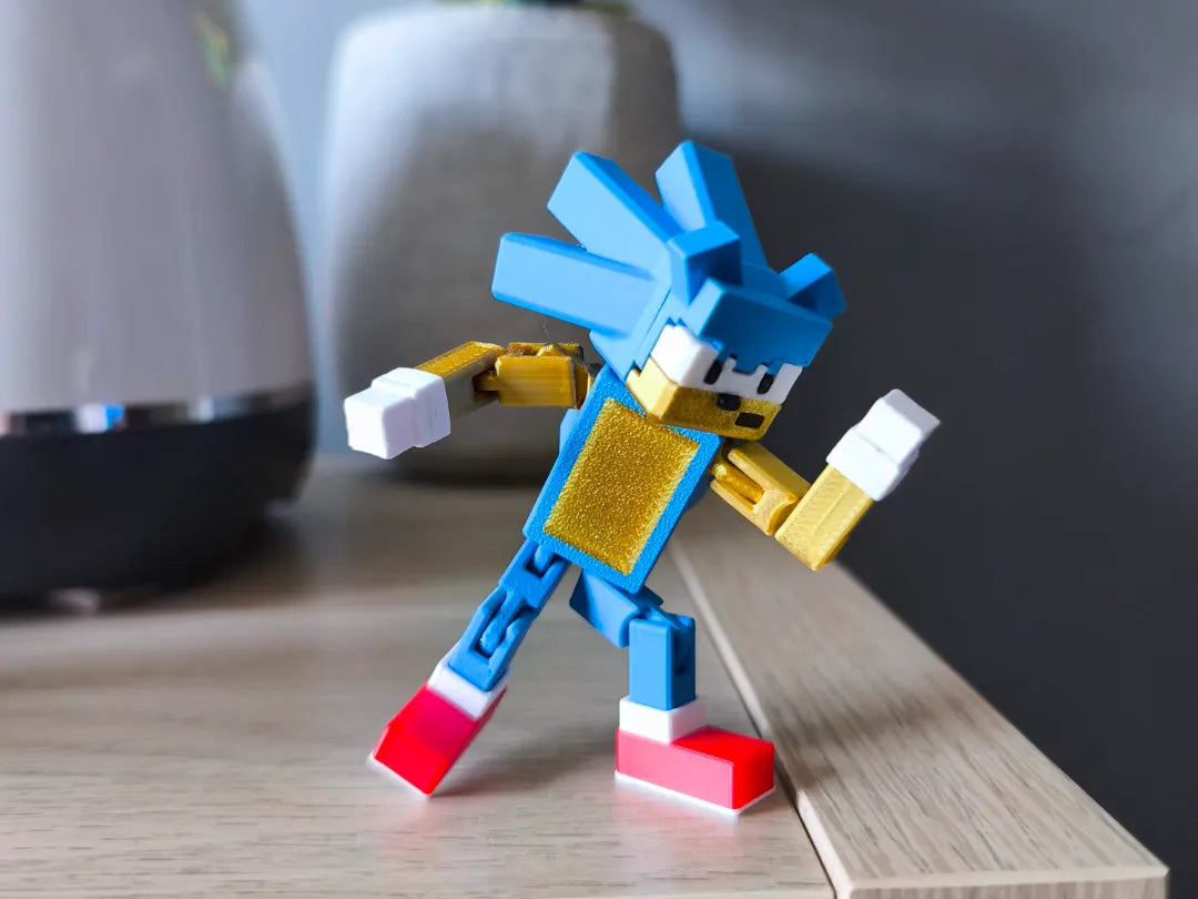 Sonic l'Hérisson - Style Minecraft - Geek Print