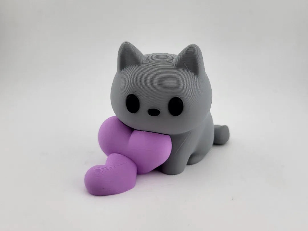 Adorable chat câlinant des cœurs, cadeau mignon pour les amoureux des chats - Pet Print