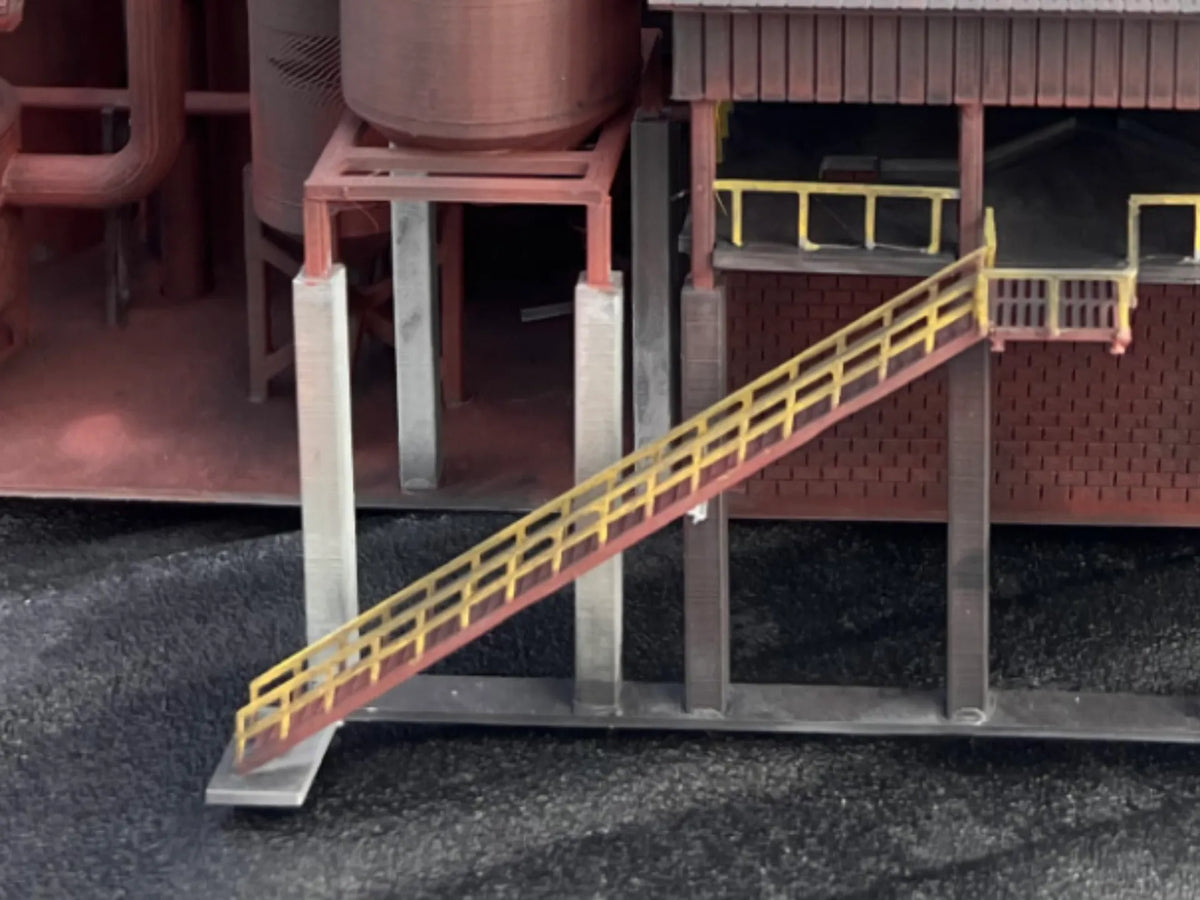 Escaliers à l'échelle HO avec balustrades - Maquette Print
