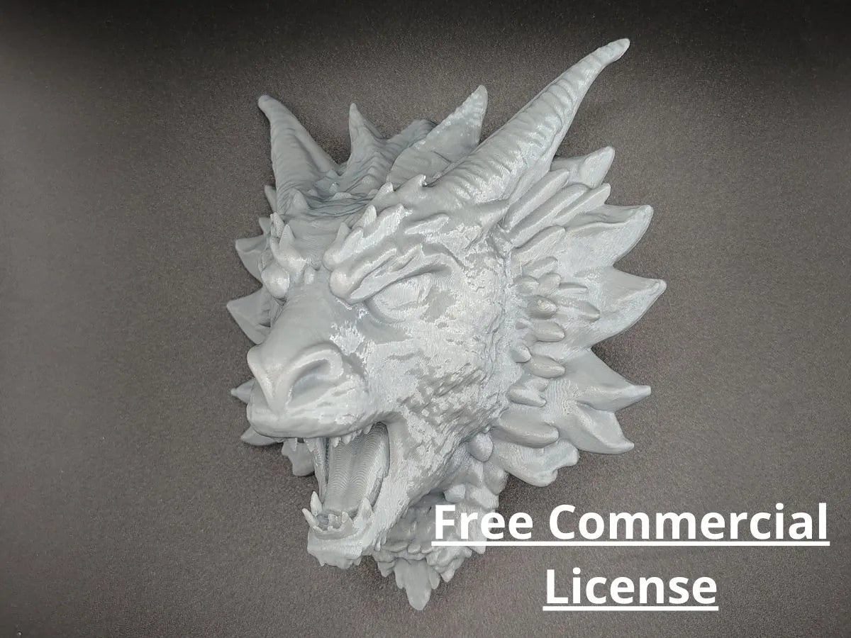 Trophée Murale Dragon - Libre - Art Print