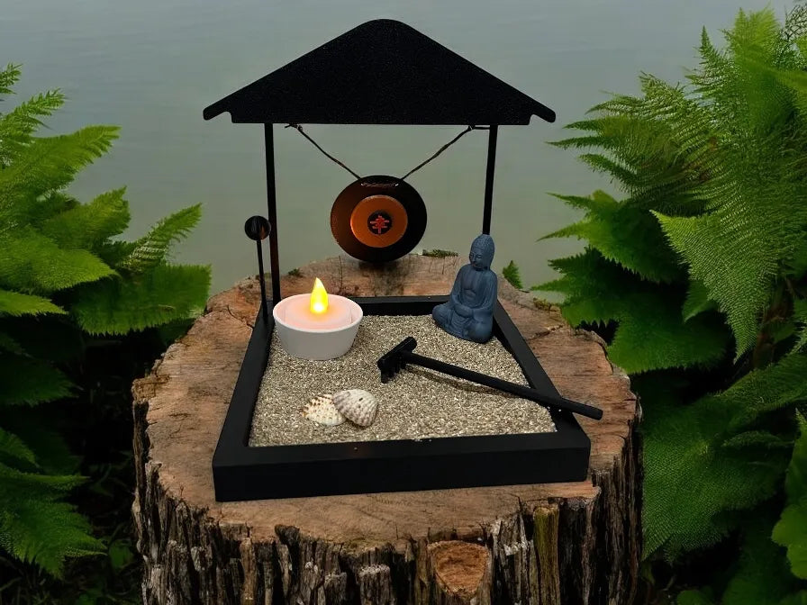 Mini jardin zen avec statue de Bouddha décoration intérieure - Figurine Print