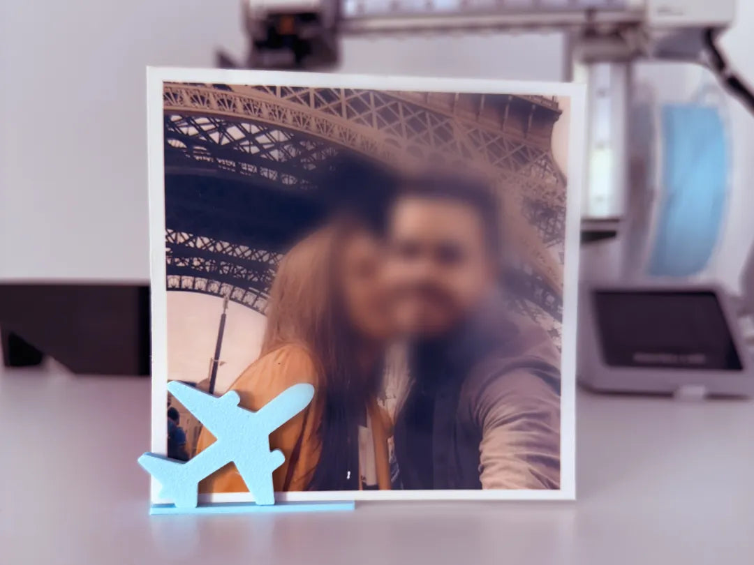 Support photo en forme d'avion pour les souvenirs de voyage - Voyage Print