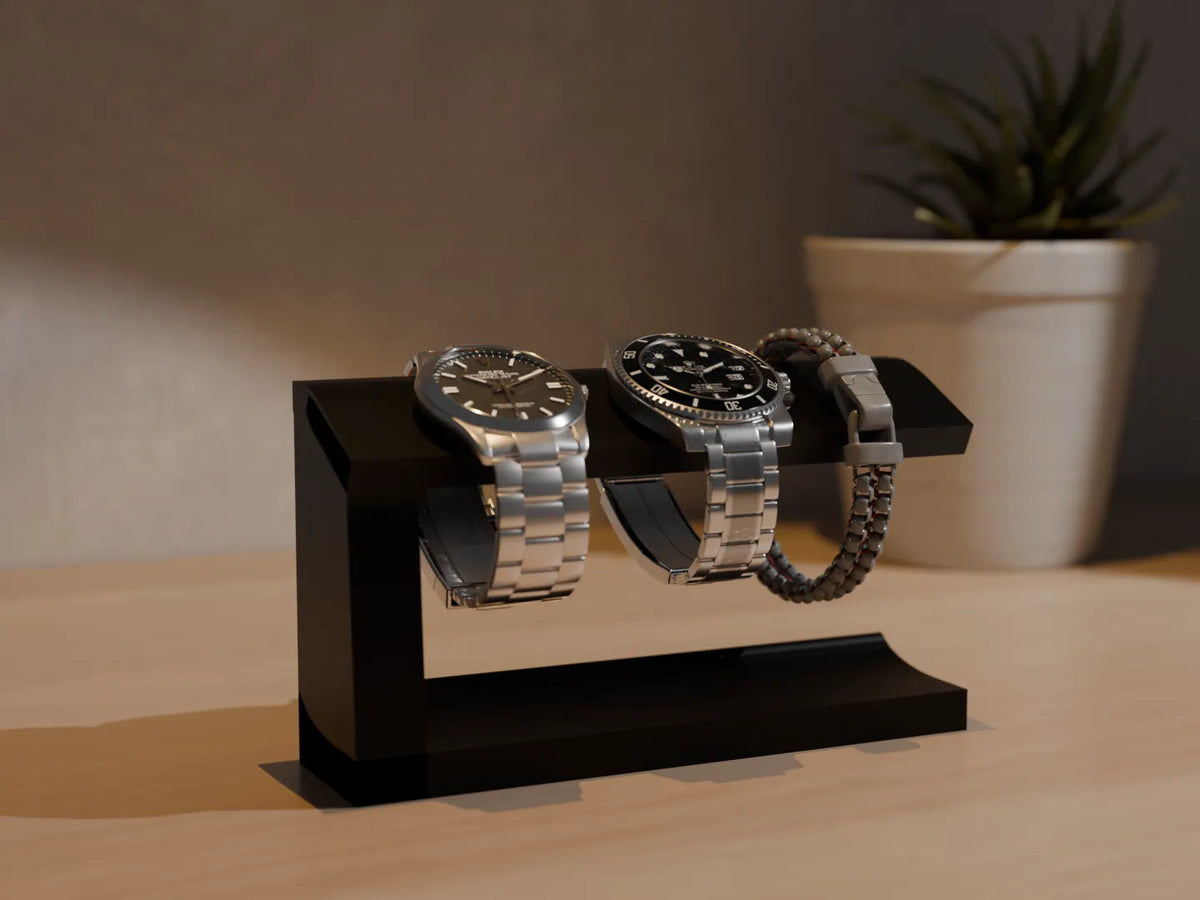 Support élégant pour montres – présentoir 3 emplacements - Bijoux Print