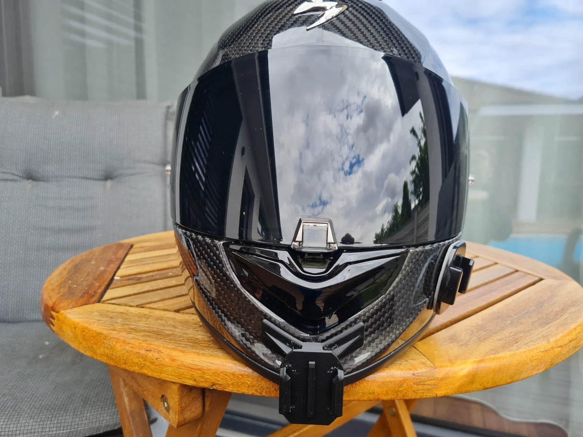 Support mentonnière pour caméra GoPro casque Scorpion EXO 1400 - Vélo Print