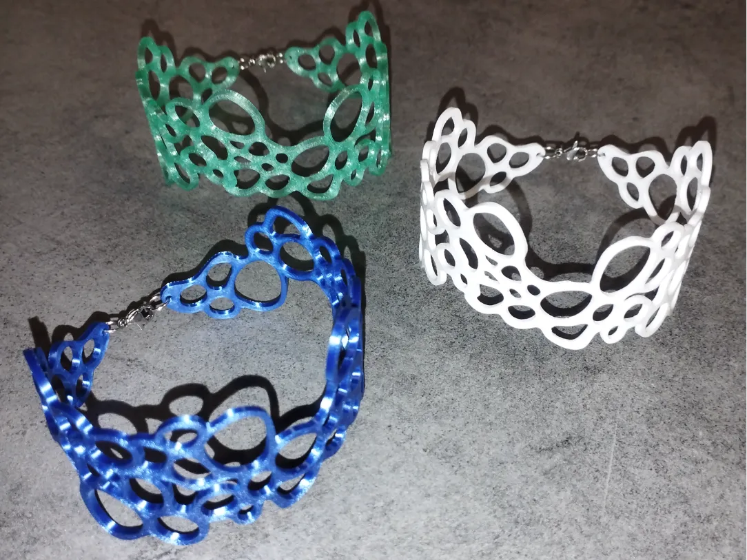 Bracelet vague organique - Bijoux Print