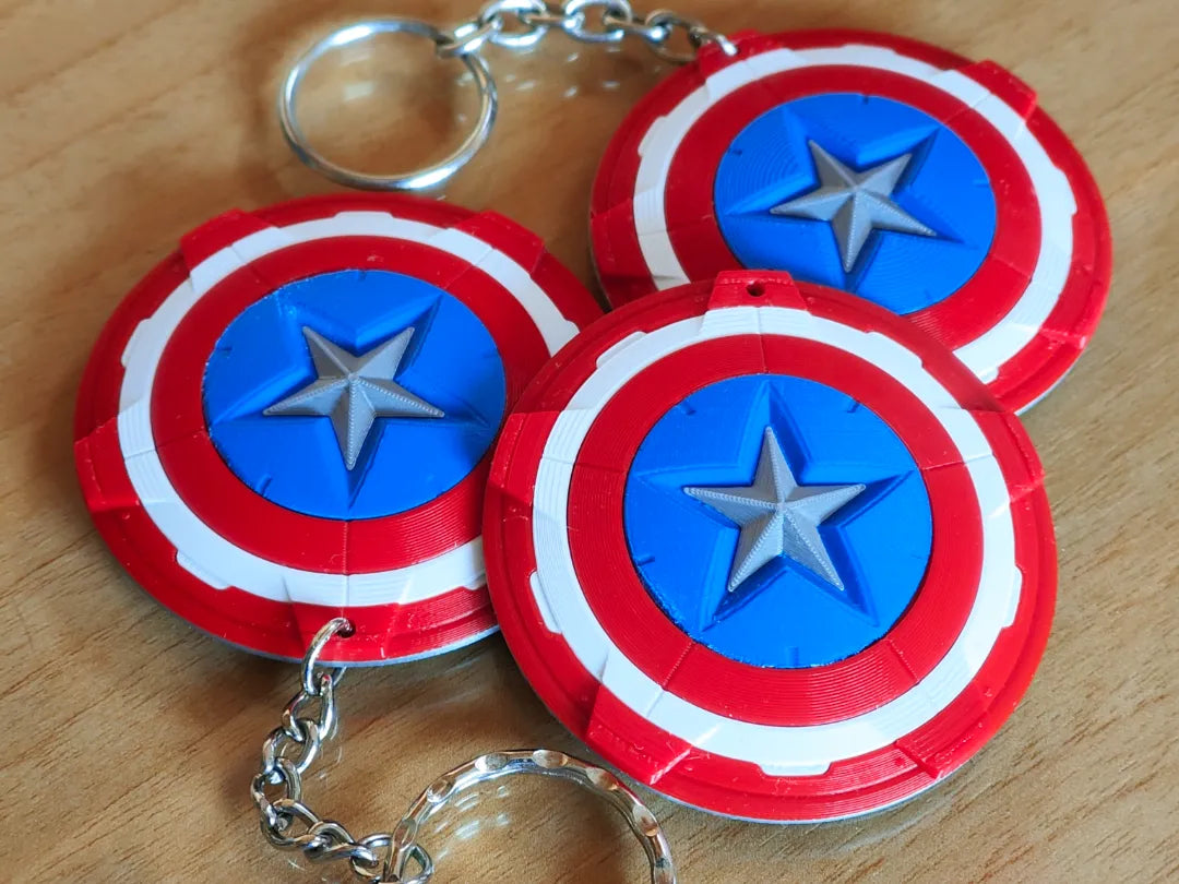 Porte-clés du bouclier de Captain America - Geek Print