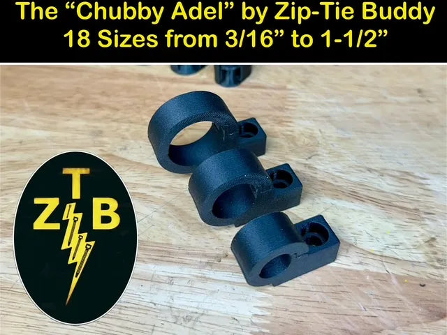«Zip Tie Buddy» Attache-câble simple 2 pièces avec support - Geek Print