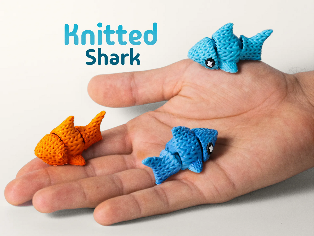 Mini Requin Tricoté – Articulé et Porte-clés - Figurine Print