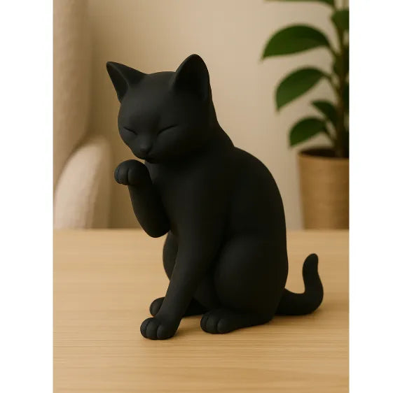 Figurines d'art de chat noir moderne - Figurine Print