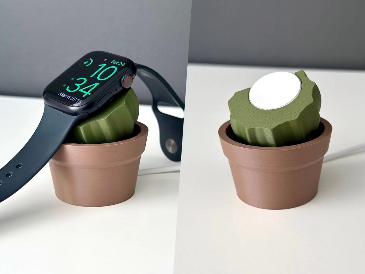 Support de charge Apple Watch MagSafe / Cactus - Bijoux Print