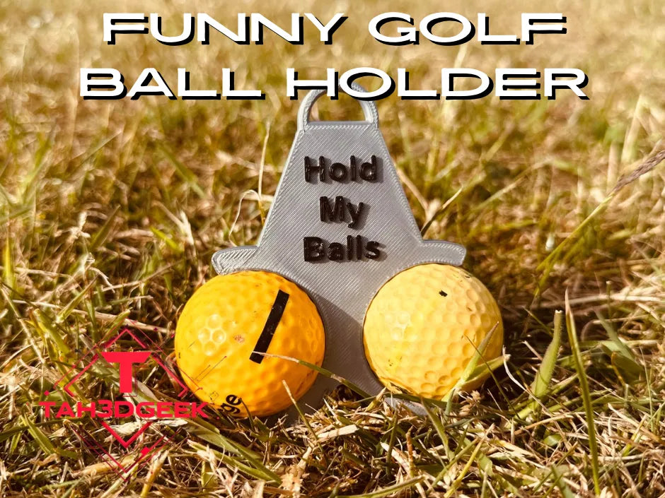 Support rigolo pour balles de golf - Sport Print