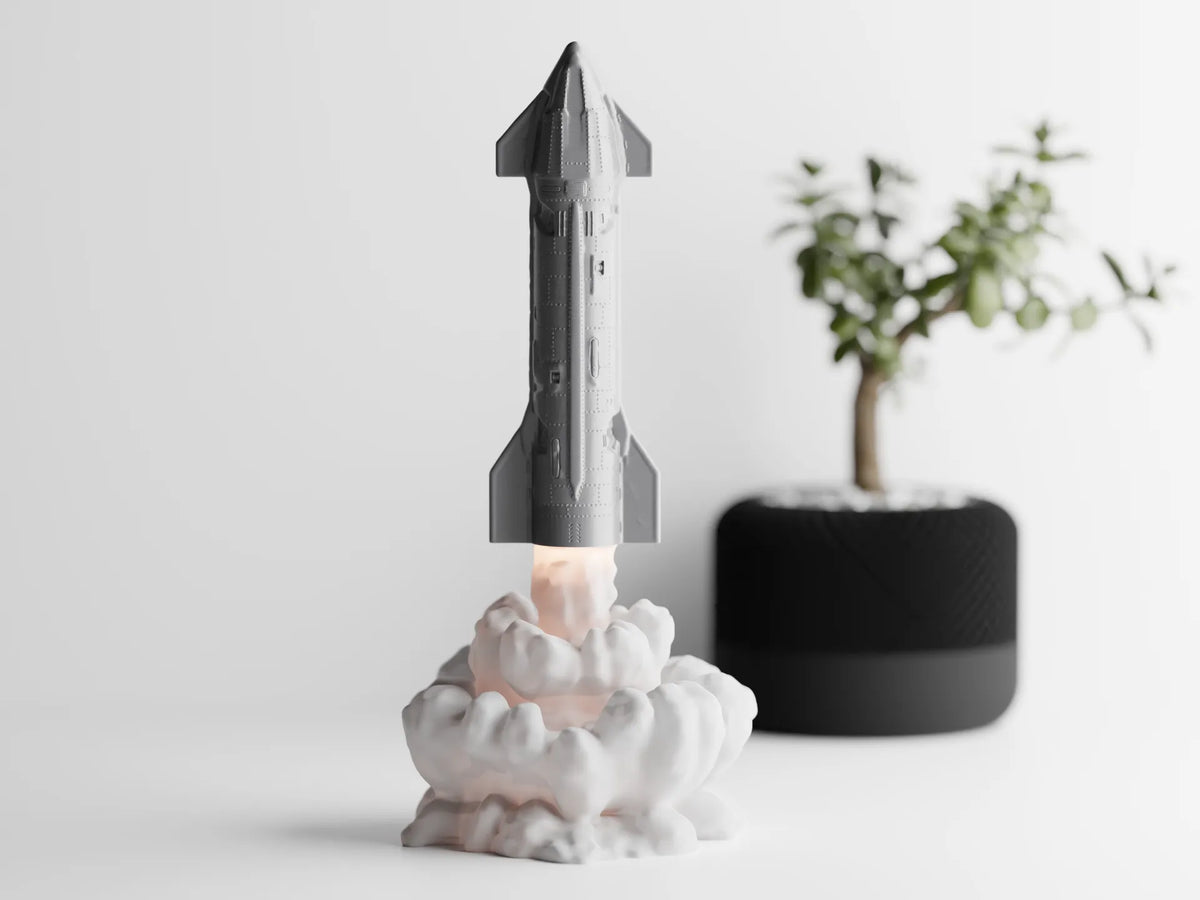 LiftOff – La Lampe Fusée Flamme - Lumière Print