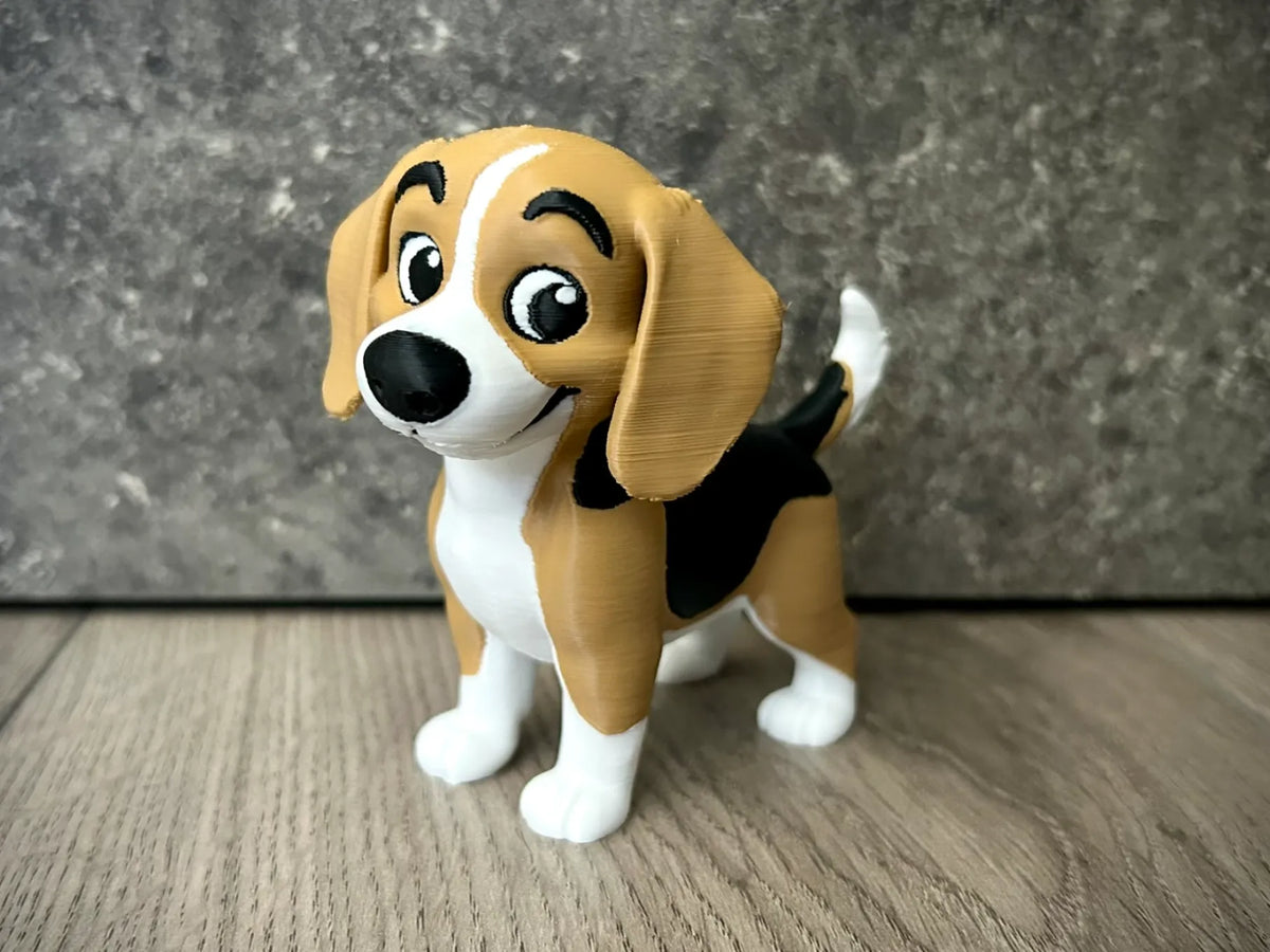 Chien Beagle, Figurine Joyeuse et Mignonne, Jouet, Chiot - Figurine Print
