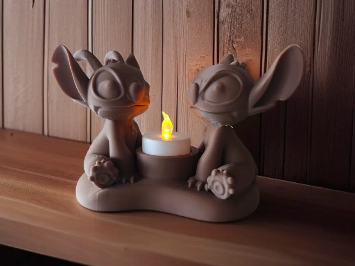 Stitch et Angel - Bougeoir romantique - Lumière Print