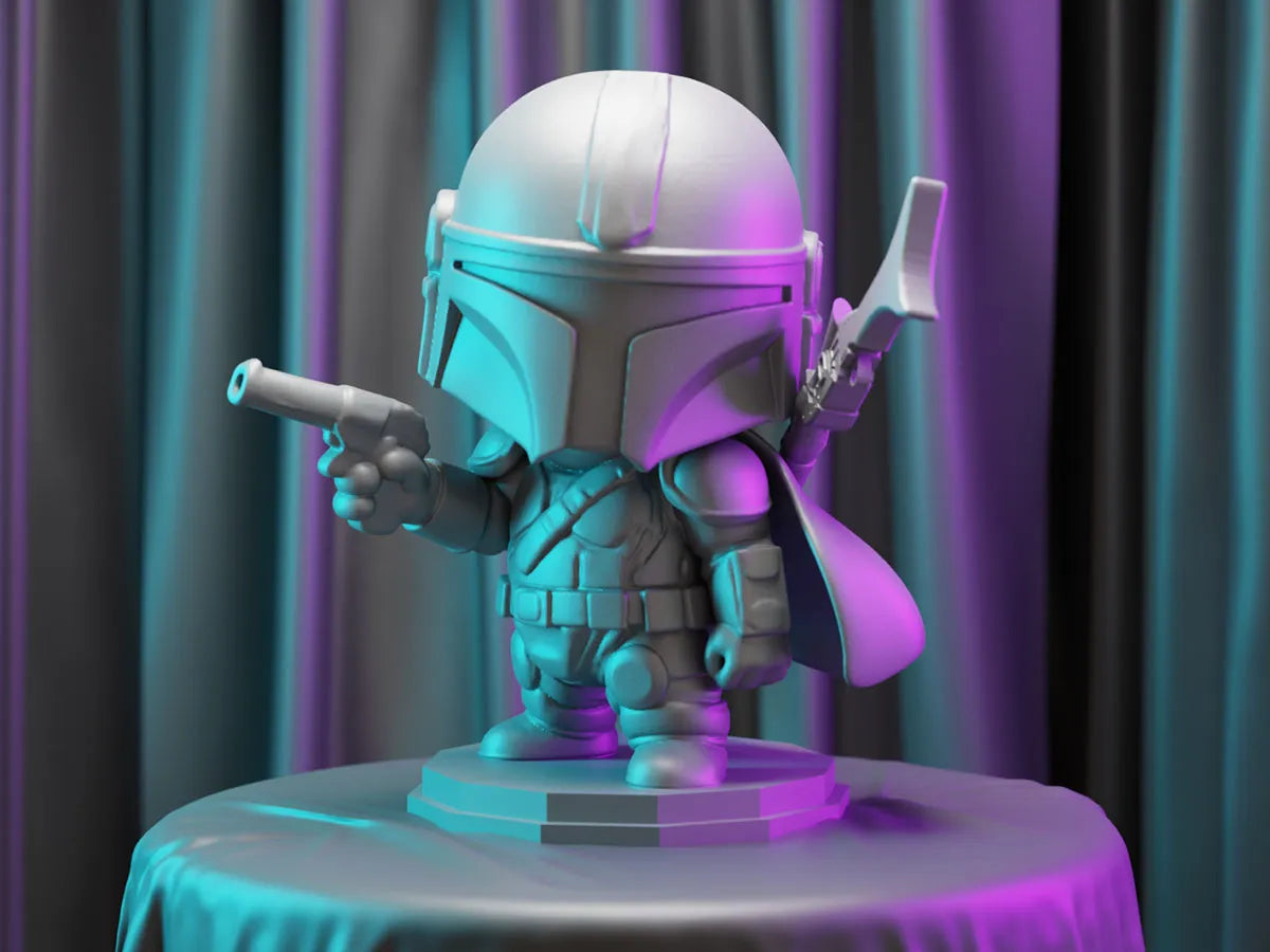 La figurine chibi du Mandalorien - Geek Print