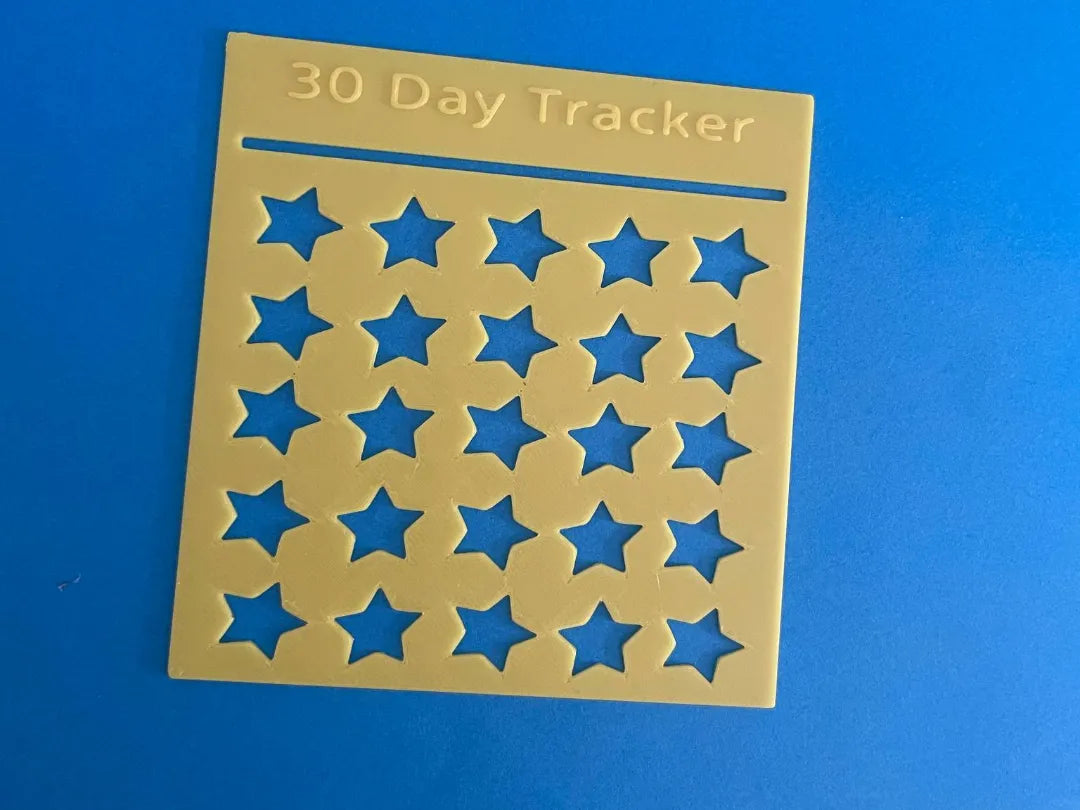 Planificateur de suivi des habitudes en forme d'étoile sur 30 jours - Science Print