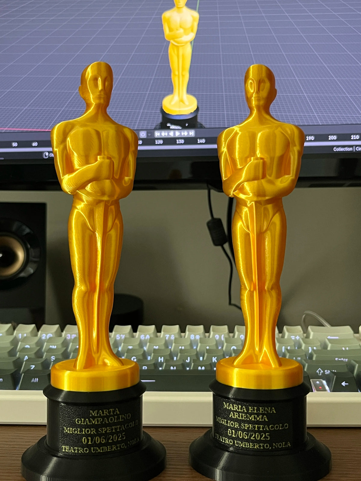Statuette aux Oscars - Plaque personnalisée - Cadeau Print