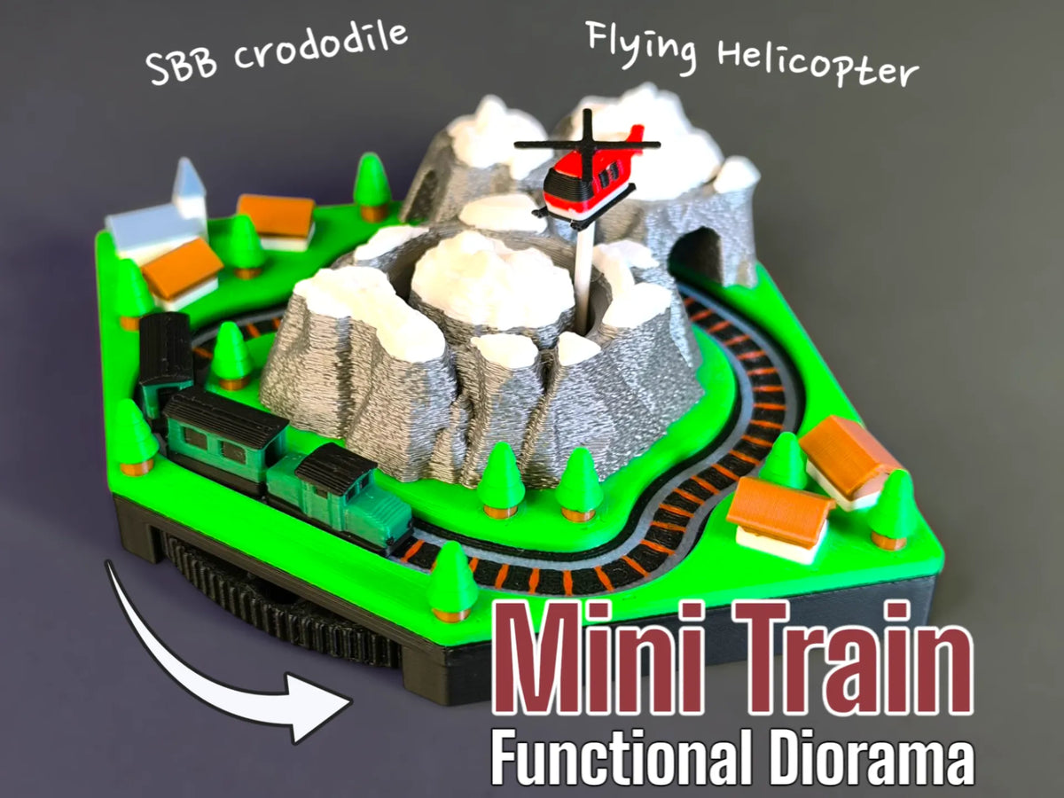 Miniature de train fonctionnelle - Diorama suisse - Maquette Print