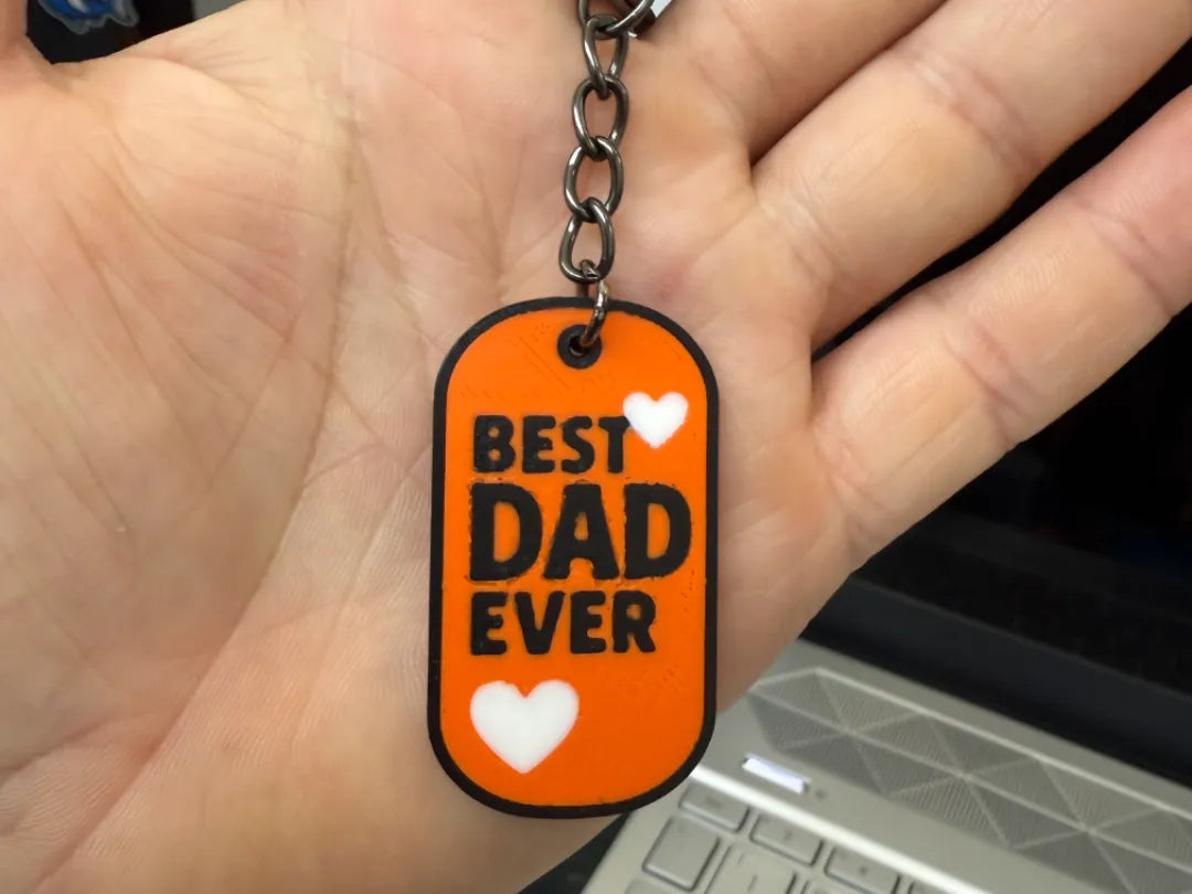 Porte-clés médaille militaire pour le meilleur papa du monde - Pet Print