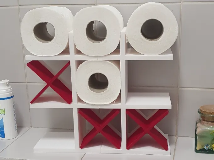 Porte-papier hygiénique style tic-tac-toe - Jeux Print