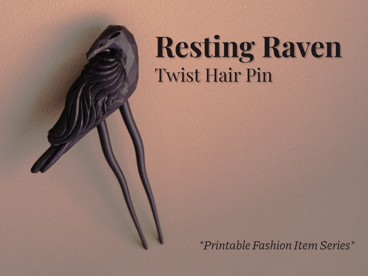 Barrette Corbeau Reposant - Twist - Bijoux Print