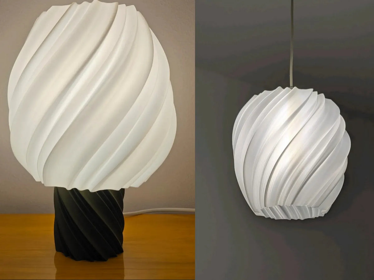 Windveil – Une lampe E27/14 inspirée par la fluidité d'un tissu - Lumière Print