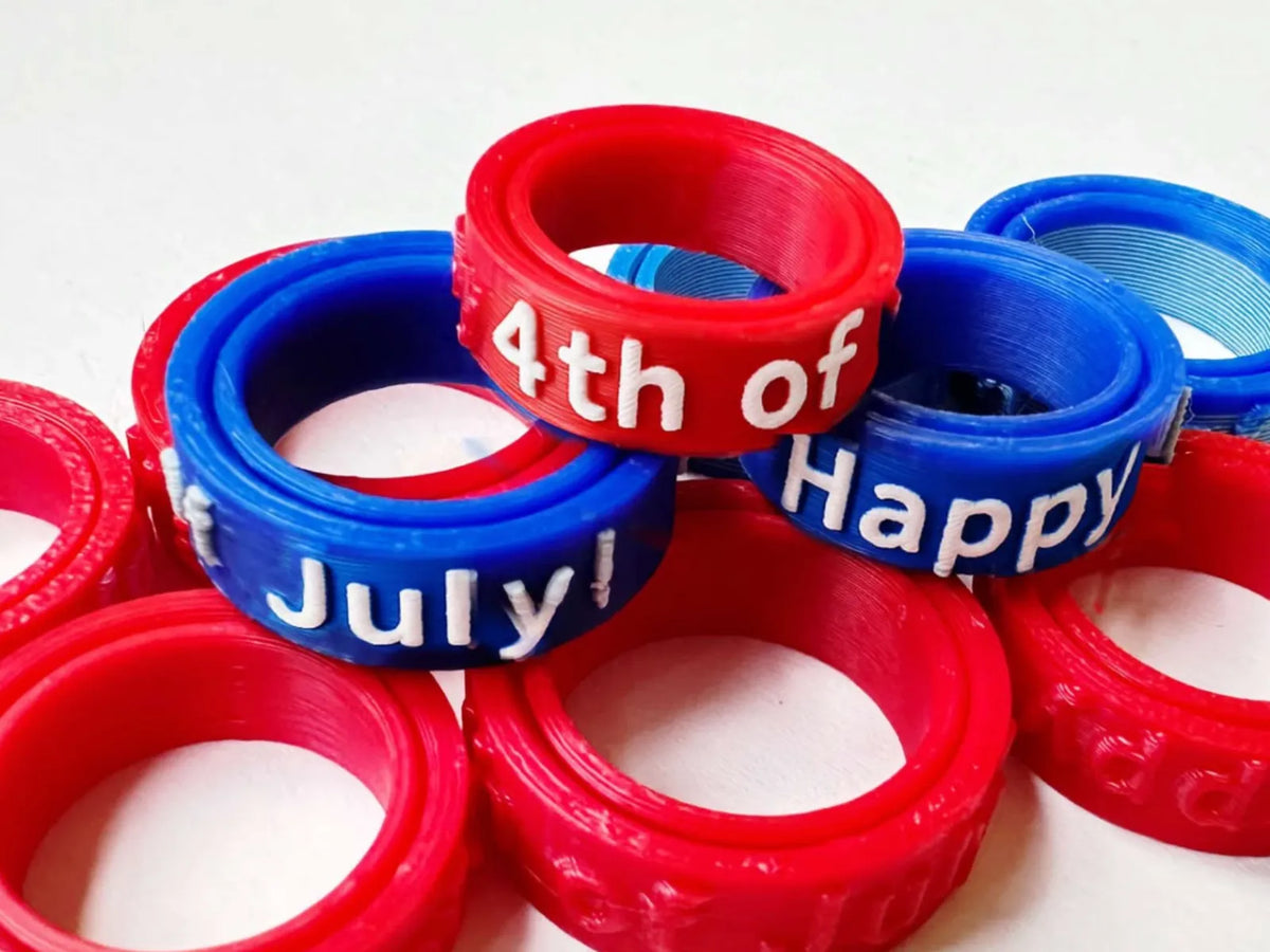 Anneau anti-stress du 4 juillet - Bijoux Print