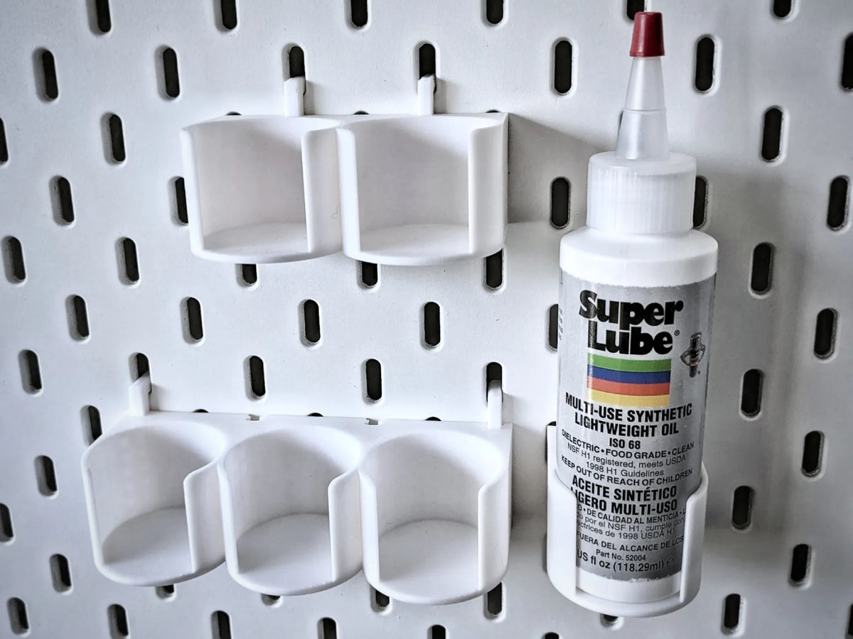 Support pour flacons d'huile Super Lube Ikea Skadis, 3 tailles - Beauté Print