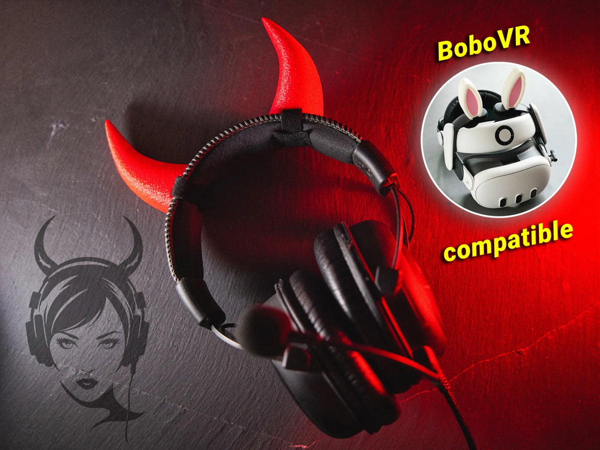 Cornes de Diable pour Casque Quest3 - Cosplay Print
