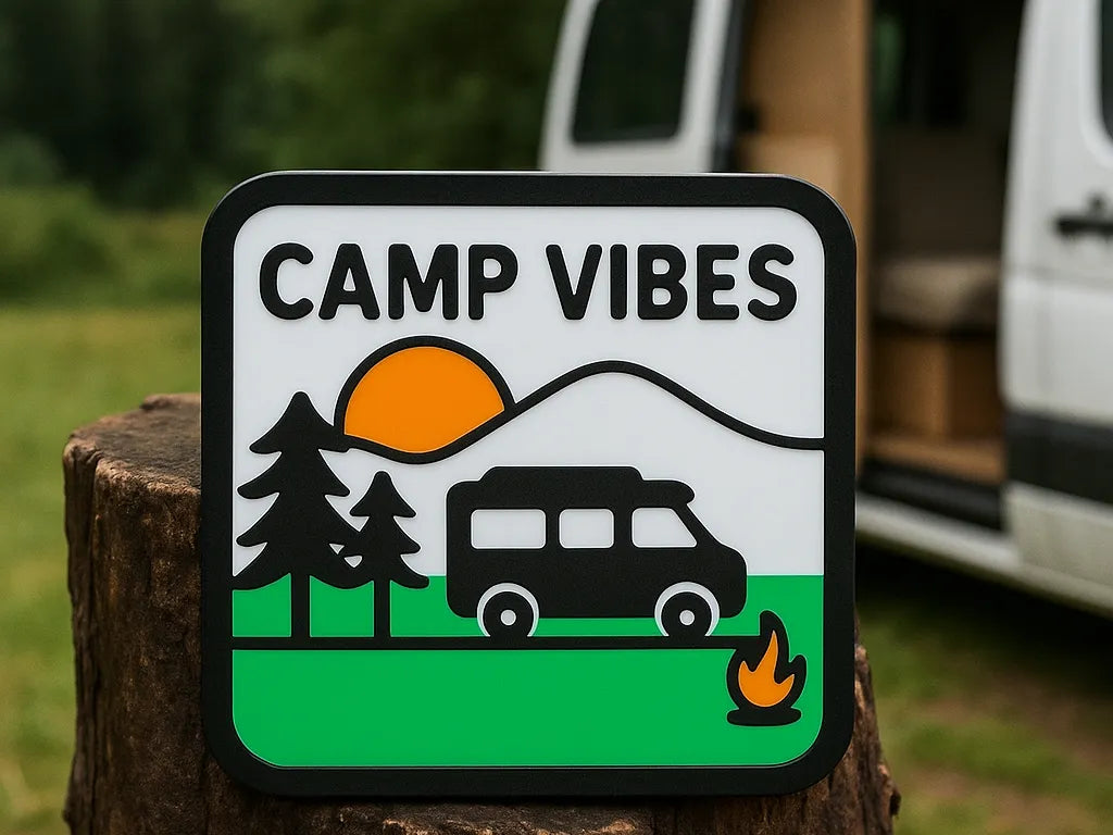 Sous-verre ambiance camping pour les fans de camping-cars - Voyage Print