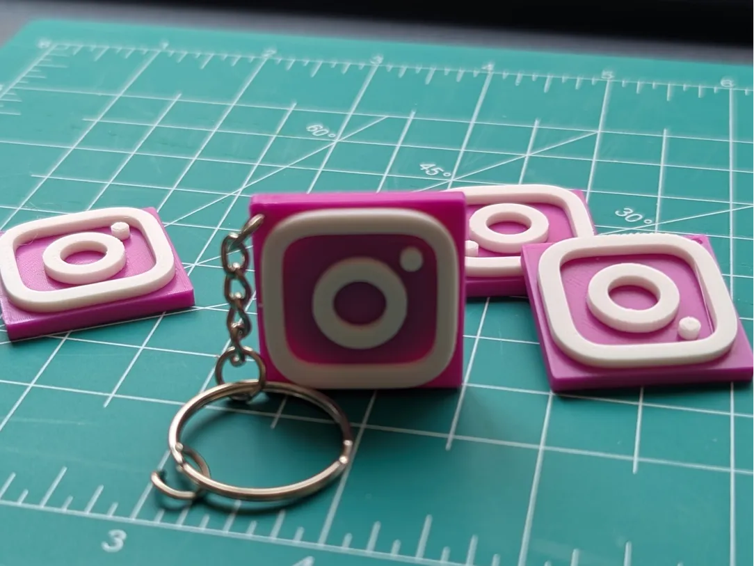 Porte-clés NFC Instagram – modèle 3 - NFC Print