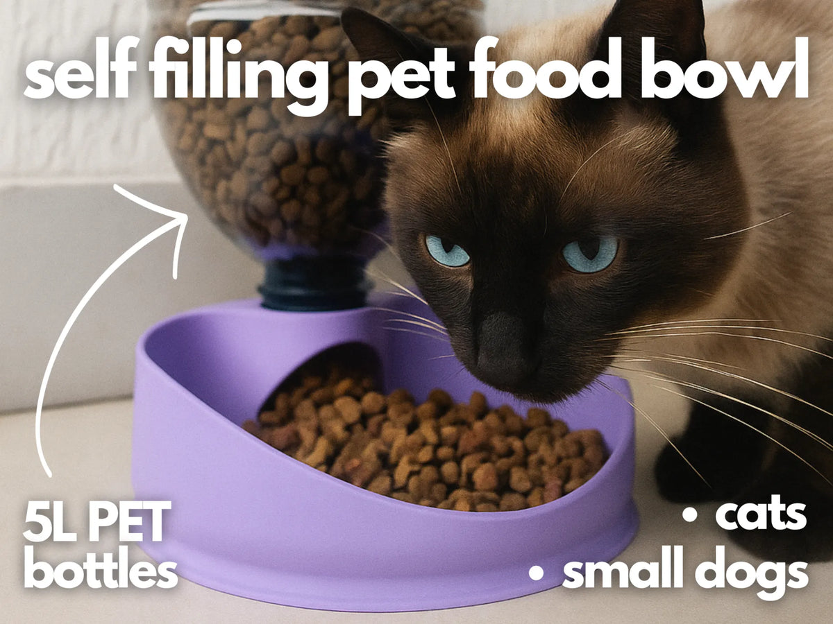 Gamelle auto-remplissante pour animaux de compagnie (chats et petits chiens) - Pet Print