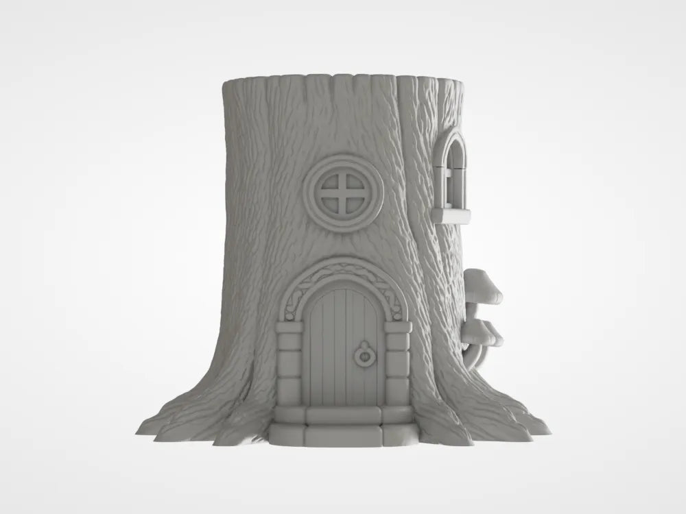 Maison de fée dans un tronc d'arbre - Maquette Print