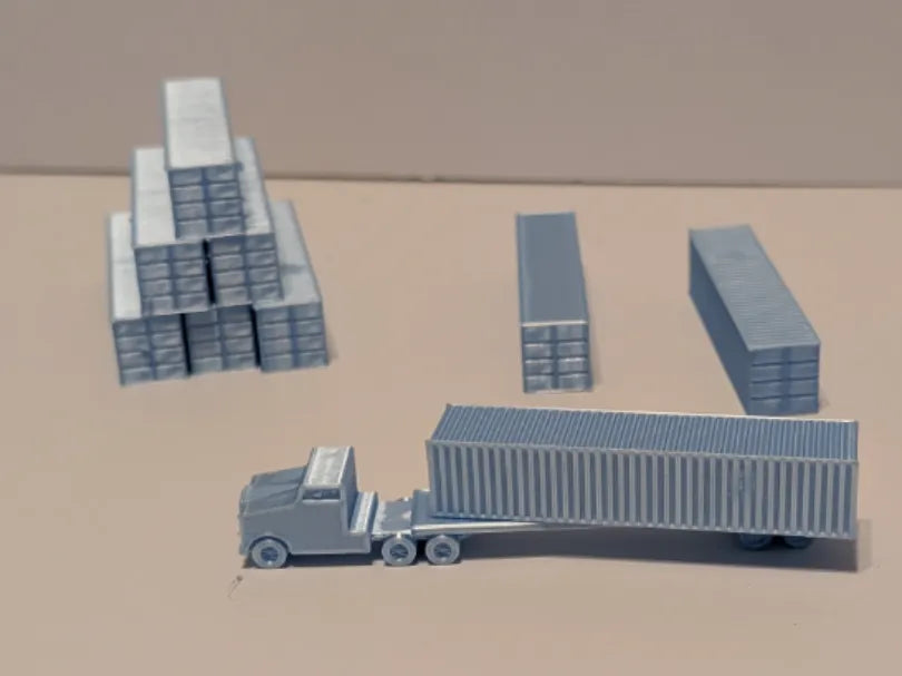 Camion et conteneur de transport - Modèle de train - Maquette Print