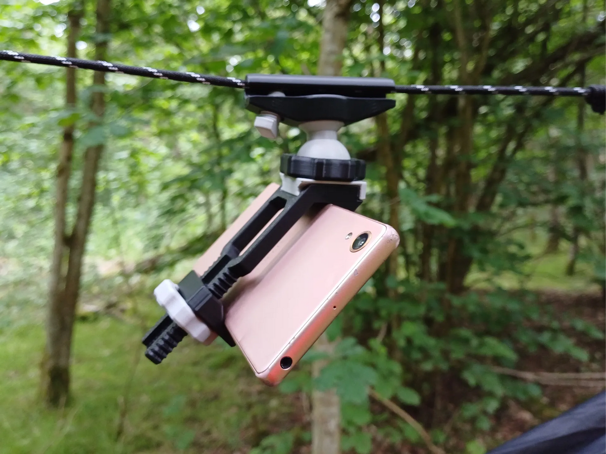 Support téléphone pour hamacs, tentes, cordes - Outdoor Print