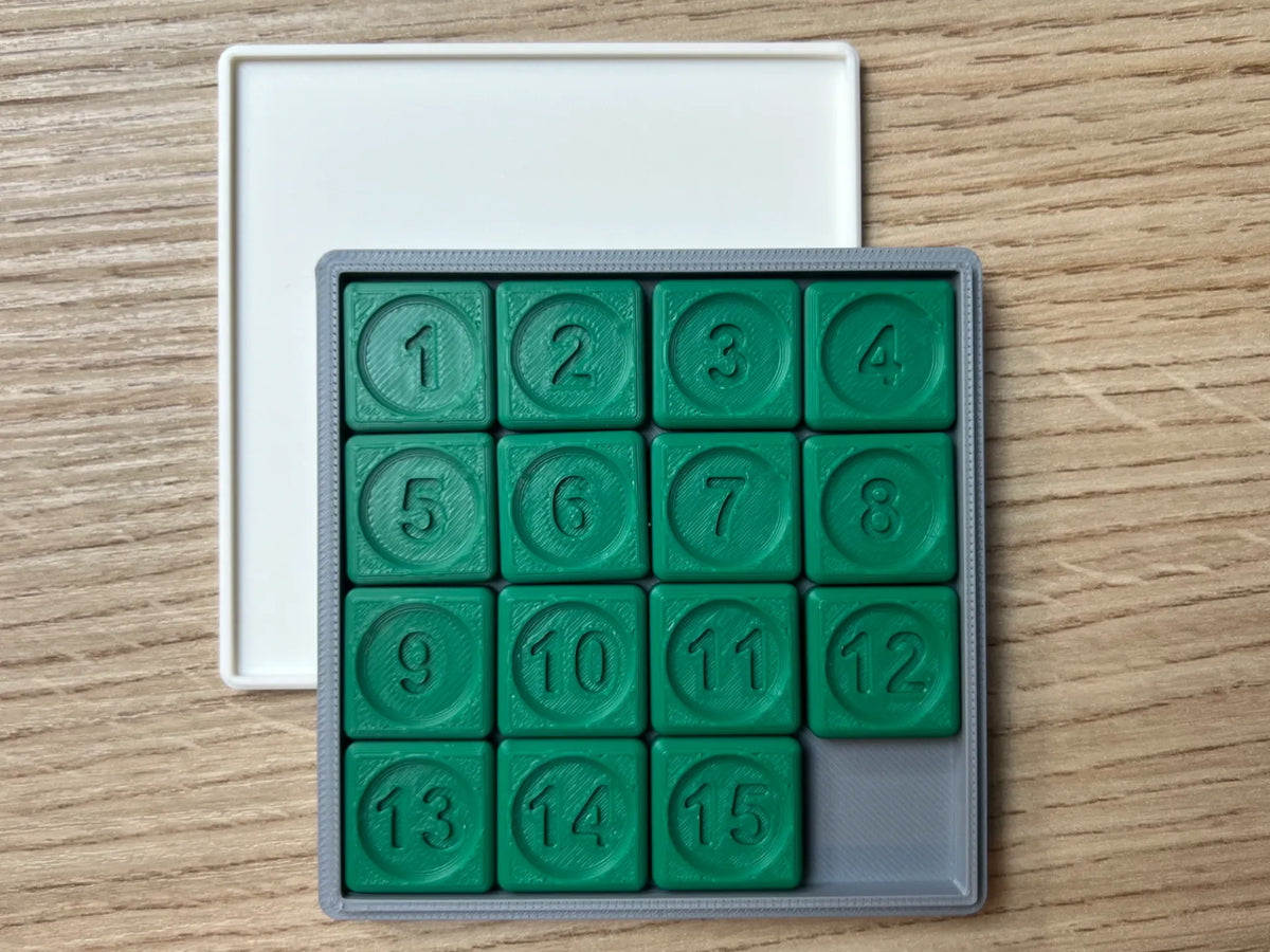 Puzzle 15, jeu logique (puzzle coulissant), jeu de poche - Jeux Print