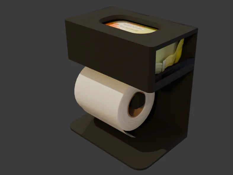 Porte-papier toilette et lingettes humides - Maison Print