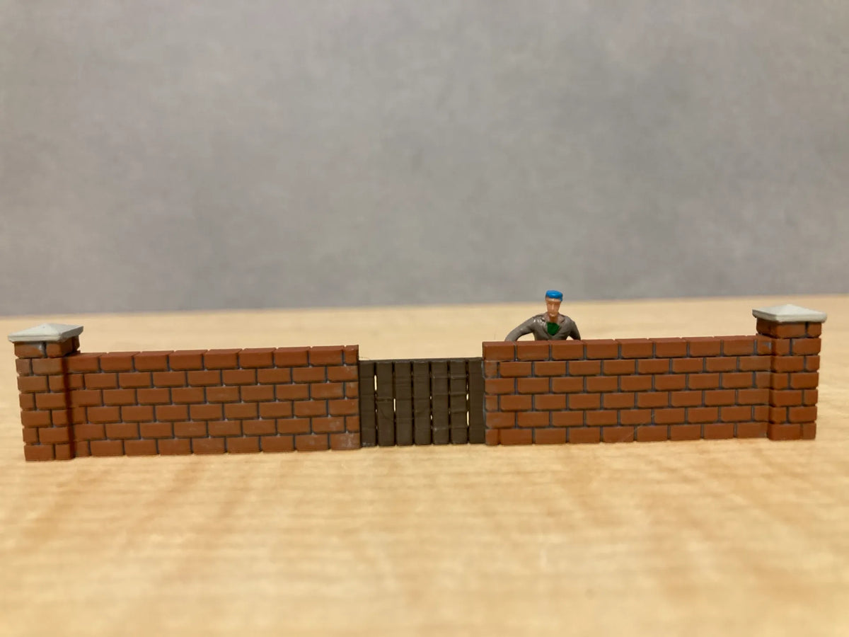 Clôture en briques - Échelle HO - Maquette Print