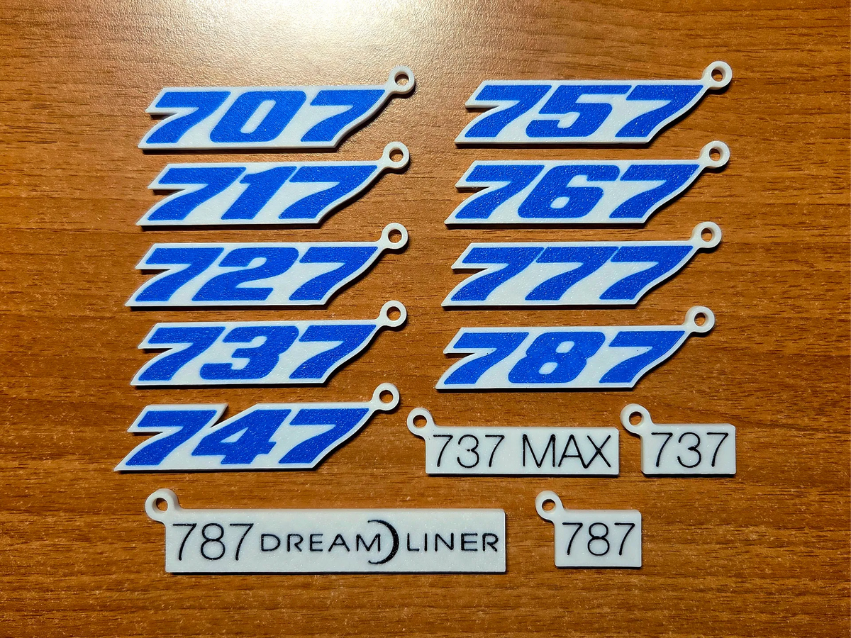 Porte-clés de modèles Boeing - Maquette Print