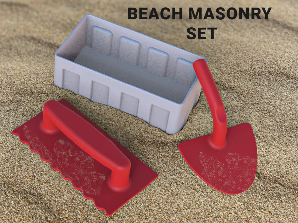 Ensemble de jeux de maçonnerie de plage - Construisez des châteaux de sable - Outdoor Print