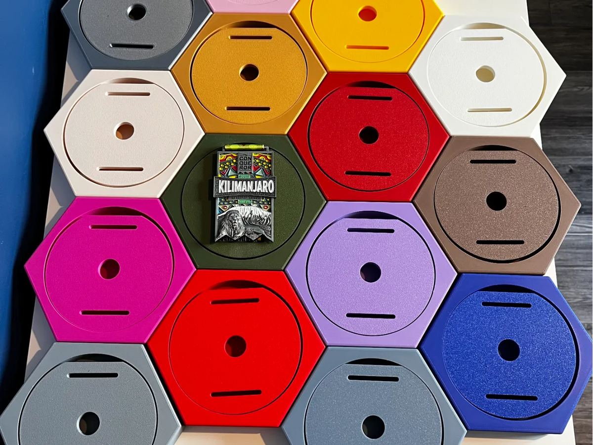 Porte-médailles en nid d'abeille (amélioré) - Sport Print