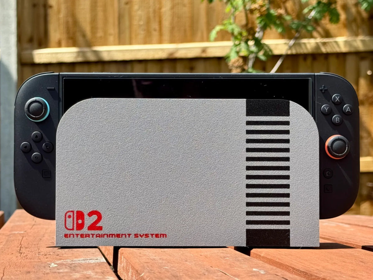 Plaque avant / façade de station d'accueil Nintendo Switch 2 style NES - Tech Print