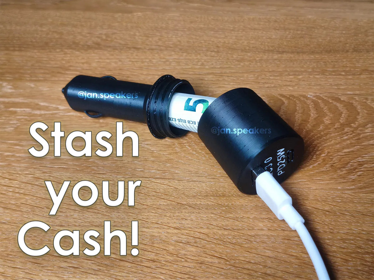 Chargeur de voiture factice – Compartiment secret USB - Cadeau Print